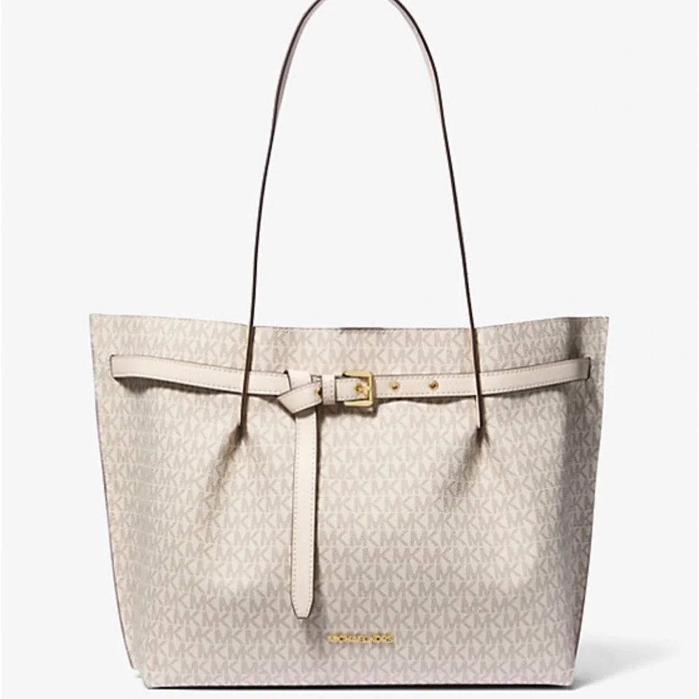 Michael Kors Emilia Large Logo Tote Bag COLOR LT CRM MULTI NWT